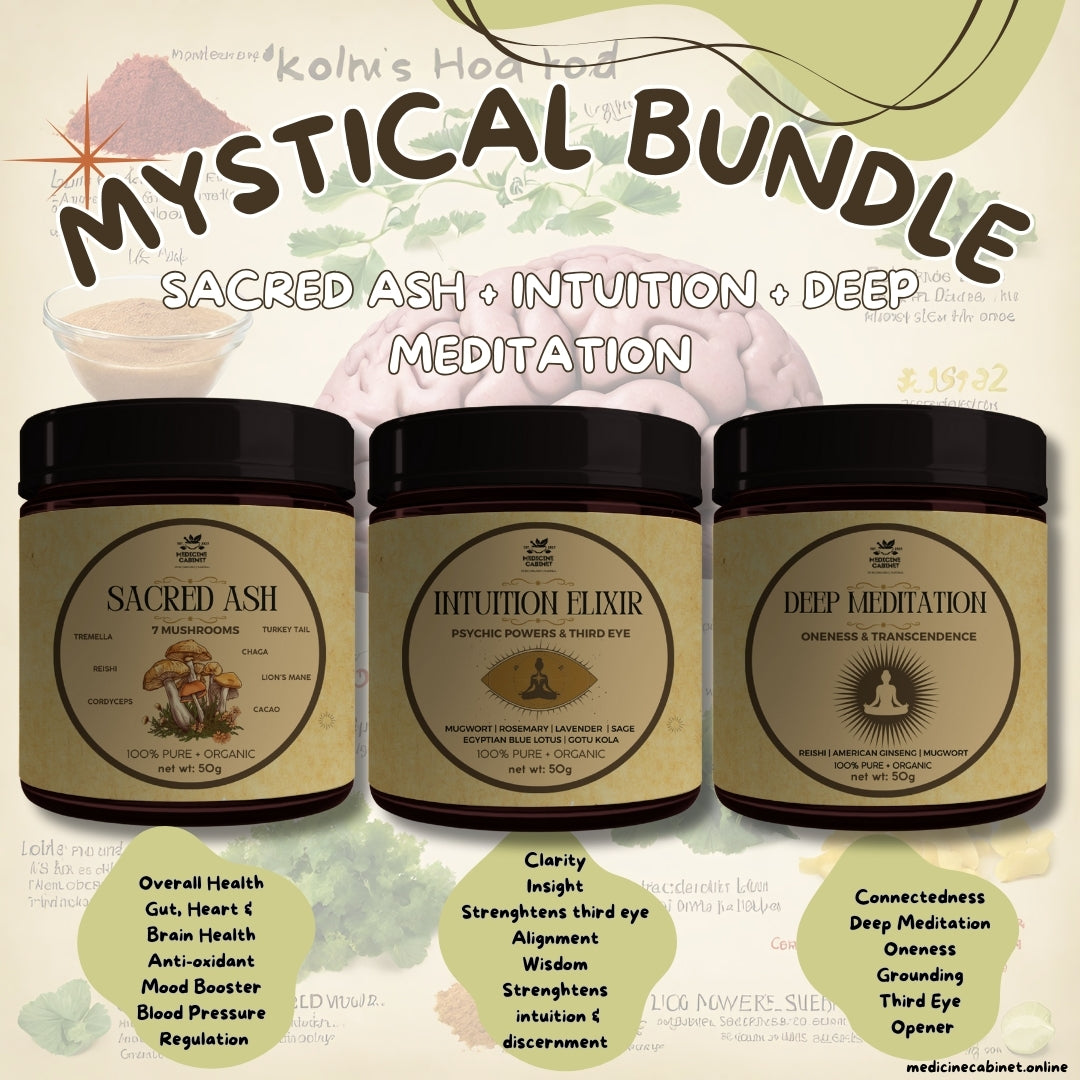 MYSTICAL BUNDLE | Sacred Ash + Intuition Elixir + Deep Meditation Blend