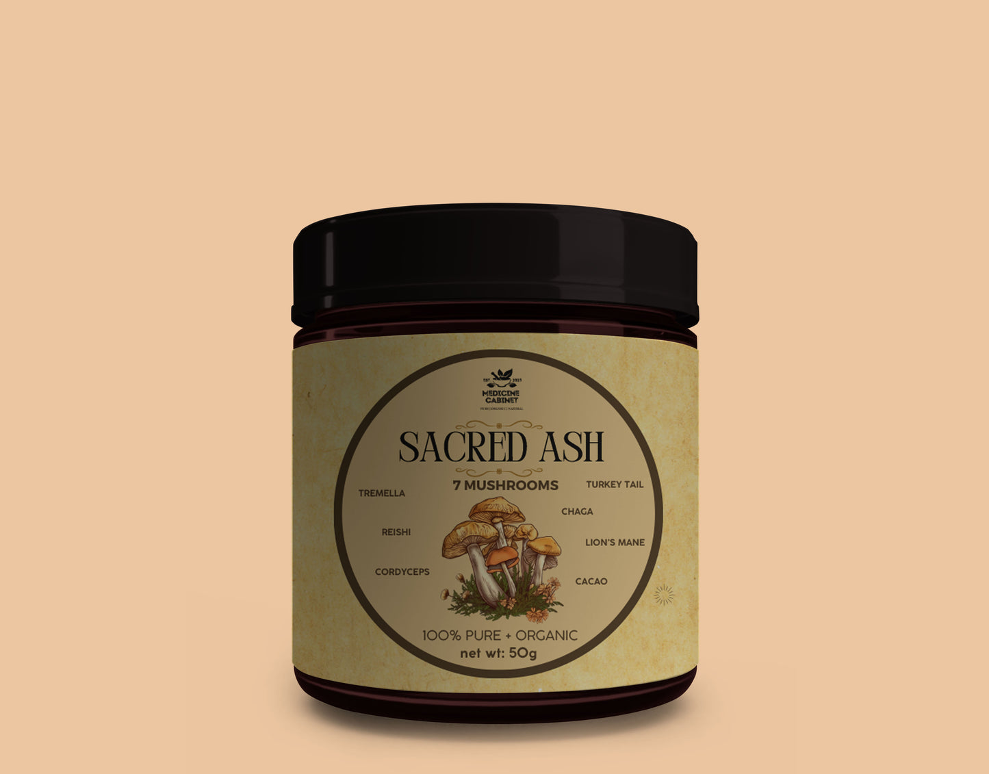 SACRED ASH | MUSHROOM COMPLEX | 7 MUSHROOMS IN 1 JAR