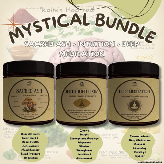 MYSTICAL BUNDLE | Sacred Ash + Intuition Elixir + Deep Meditation Blend
