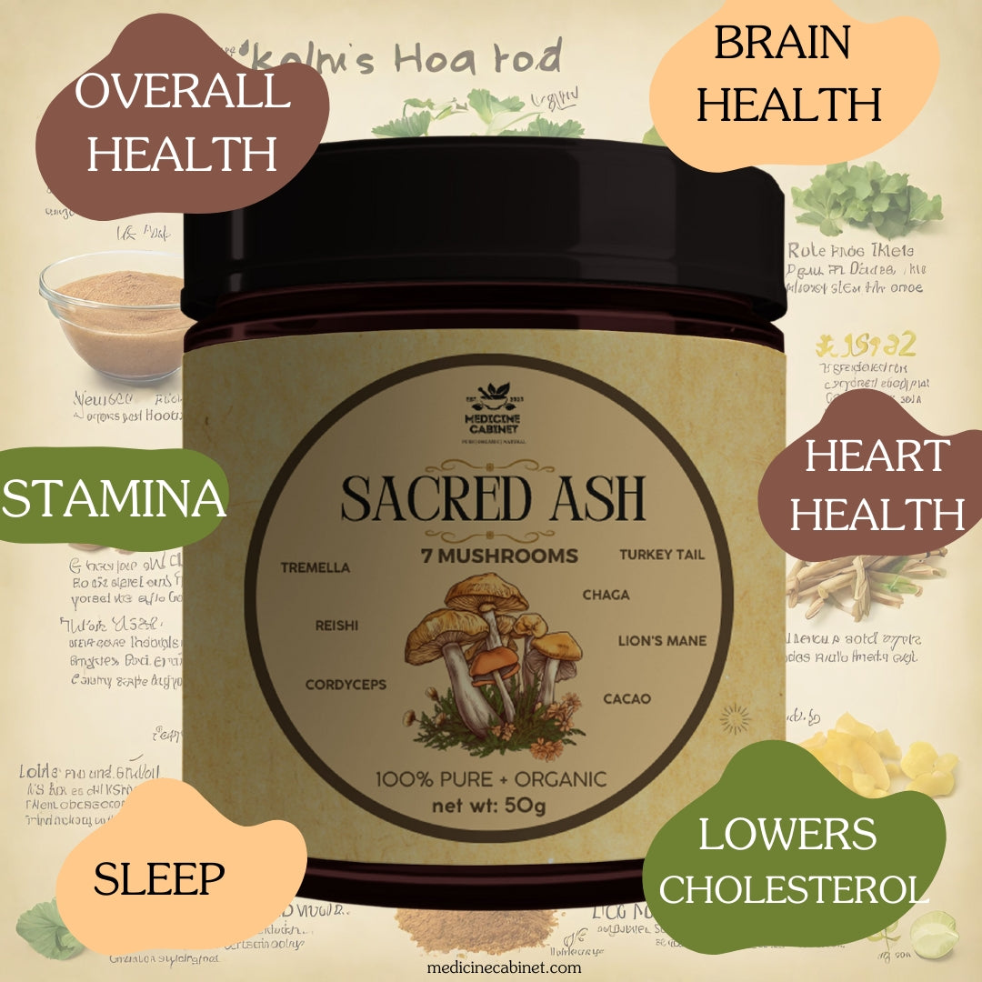 SACRED ASH | MUSHROOM COMPLEX | 7 MUSHROOMS IN 1 JAR